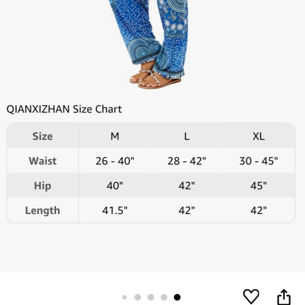 Harem Pants Women Yoga Boho Clothes with Pockets circle blue - Picture 3 of 3
